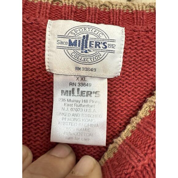 Vintage Miller's Collection Red Horse Sweater Crew Neck Knit Pullover Youth XXL - Picture 7 of 8